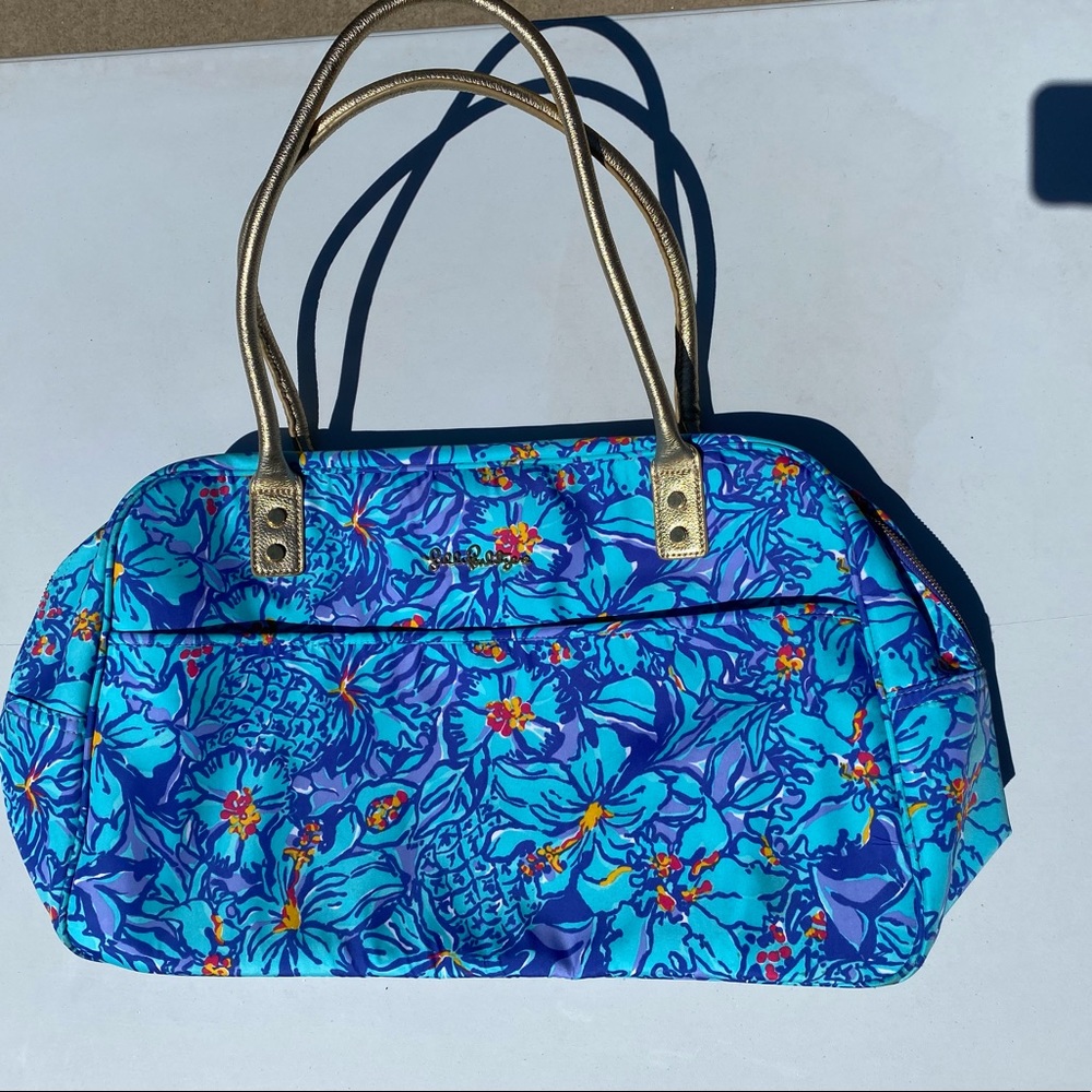 Lilly Pulitzer Boarding Bag Iris Blue Mai Tai